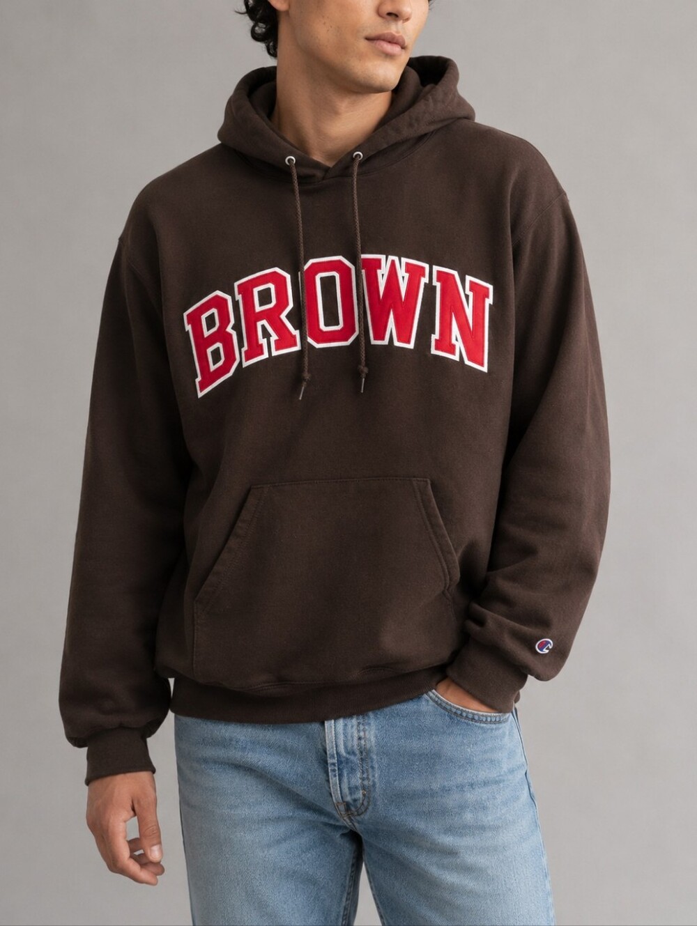Champion Brown University Hoodie Brown Bears Sweatshirt Unisex Size Medium